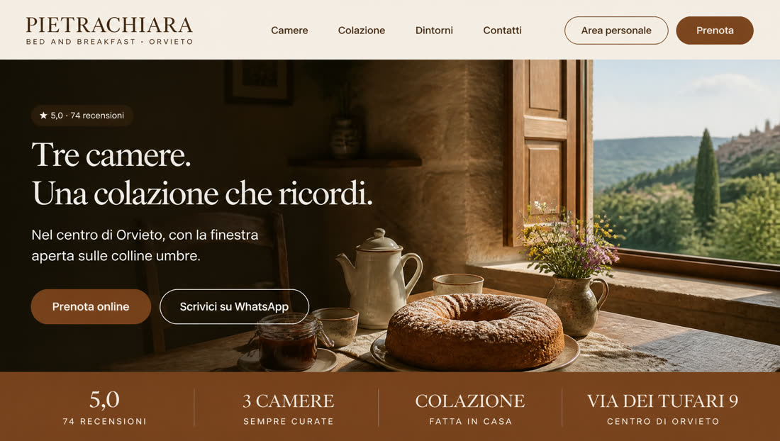 Home page del sito di Pietrachiara